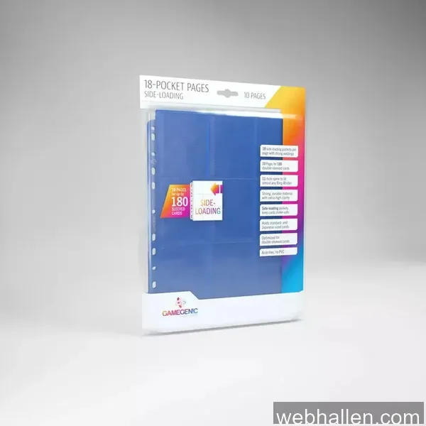 Gamegenic Sideload 9-Pocket Pages Blue (10 Pages)