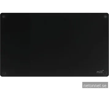 Mill Glass Smart WiFi panelelement 700W (Svart)