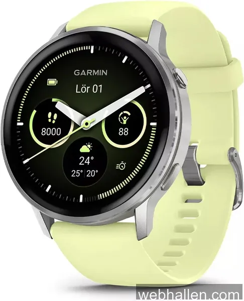 Garmin Venu 4 - 45 mm, Smartwatch, Silver W/ Citron Band