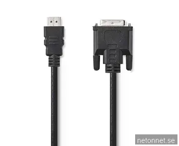 Nedis HDMI – DVI-kabel 3 m Svart