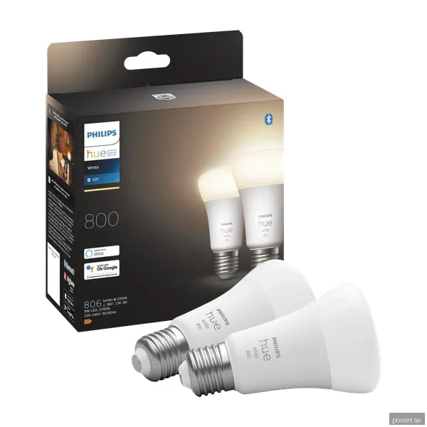 Philips Hue White A60 E27 806 Lumen - 2-Pack