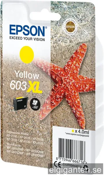 Epson 603 XL bläckpatron gul