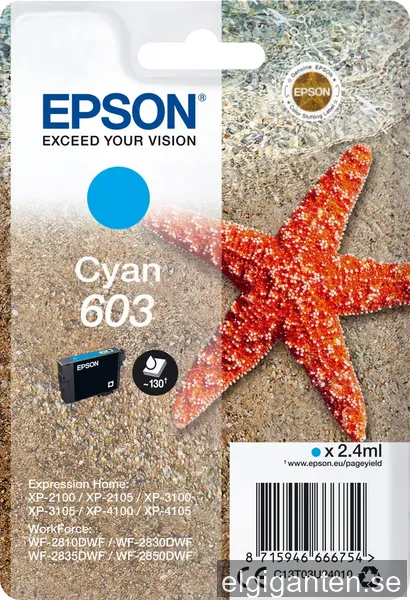Epson, cyan 603 bläck