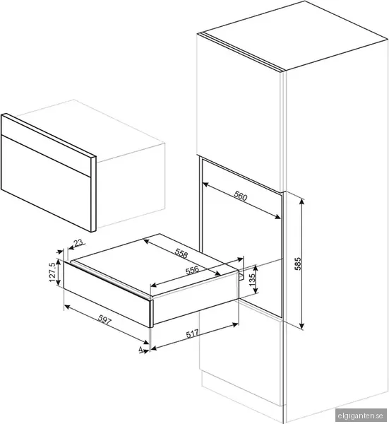 Smeg Serie Victoria Värmelåda CPR915P (svart)