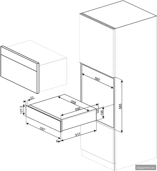 Smeg Serie Victoria Värmelåda CPR915P (gräddvit)
