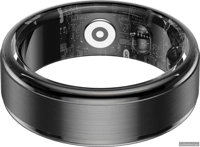 HAVIT Smart ring stainless steel, 5ATM, size 8 - Black