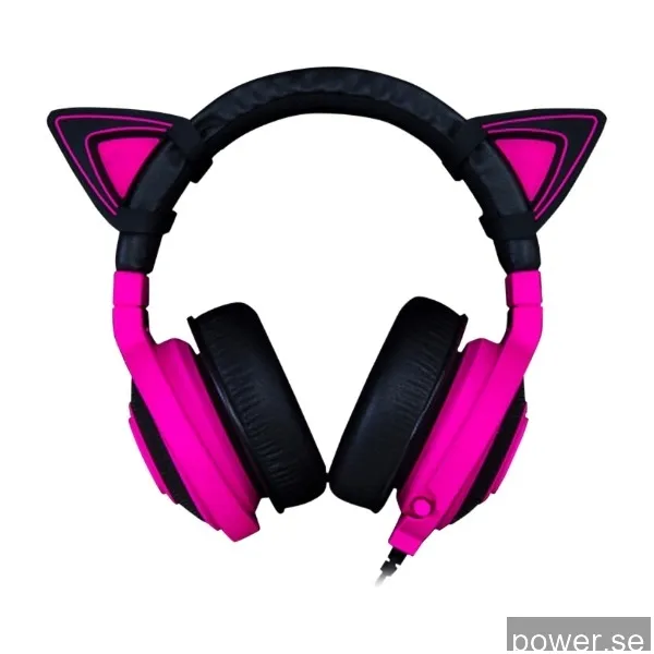 Kitty Ears for Razer Kraken Neon, purple