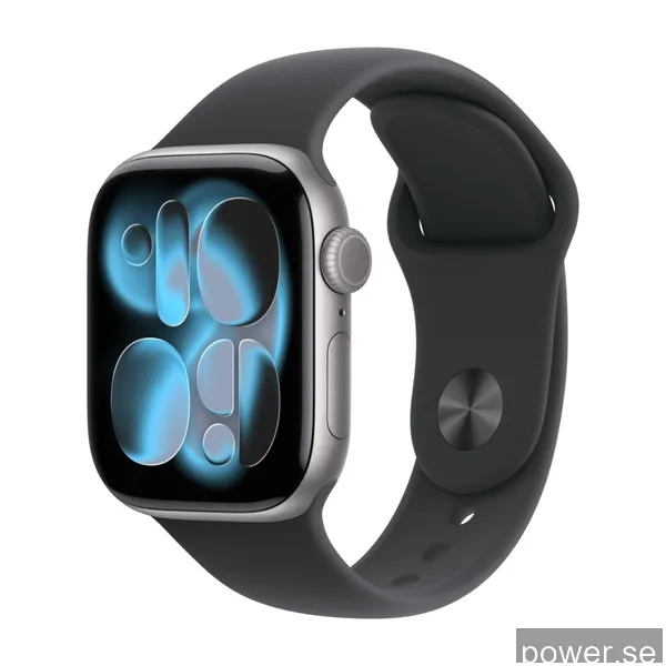 Apple Watch Series 11 GPS 42 mm rymdgrå aluminum, svart sportband - M/L