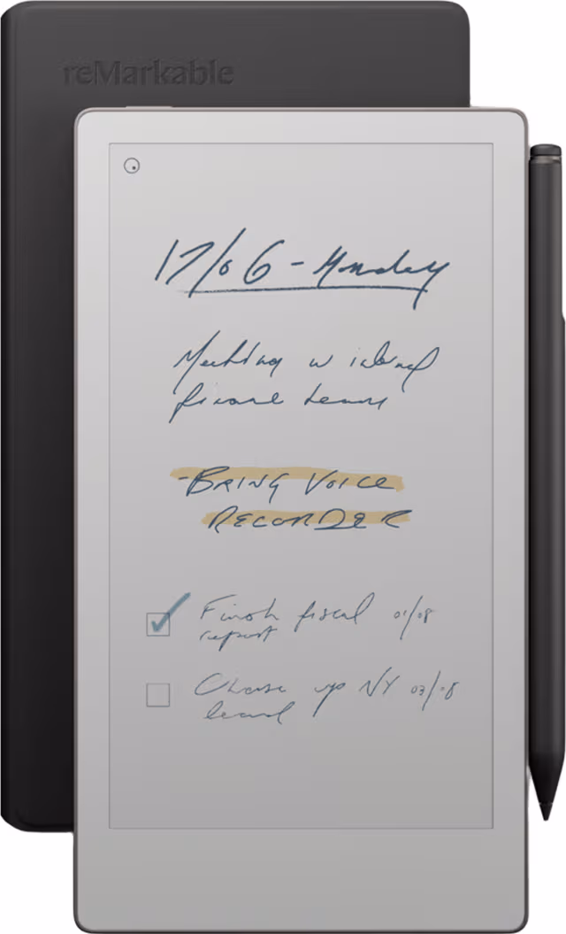 reMarkable Paper Pro Move E-ink Tablet + Marker Plus & Leather Folio
