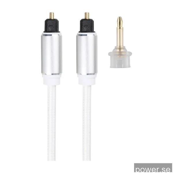 Dacota Platinum optisk kabel 1,5M med adapter, vit