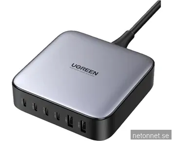 UGREEN Nexode GaN 200W – 6 x USB-portar