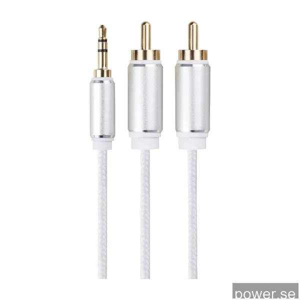 Dacota Platinum Mini jack hane – RCA hane 1,5M, vit