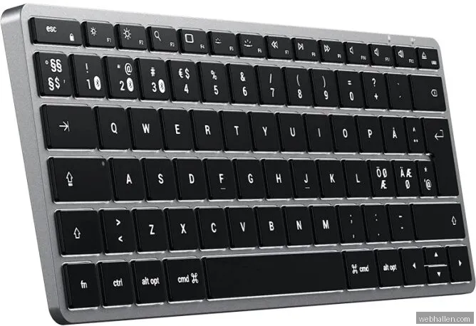 Satechi X1 Trådlöst tangentbord upp till 3 enheter - Nordic Layout - Space Gray