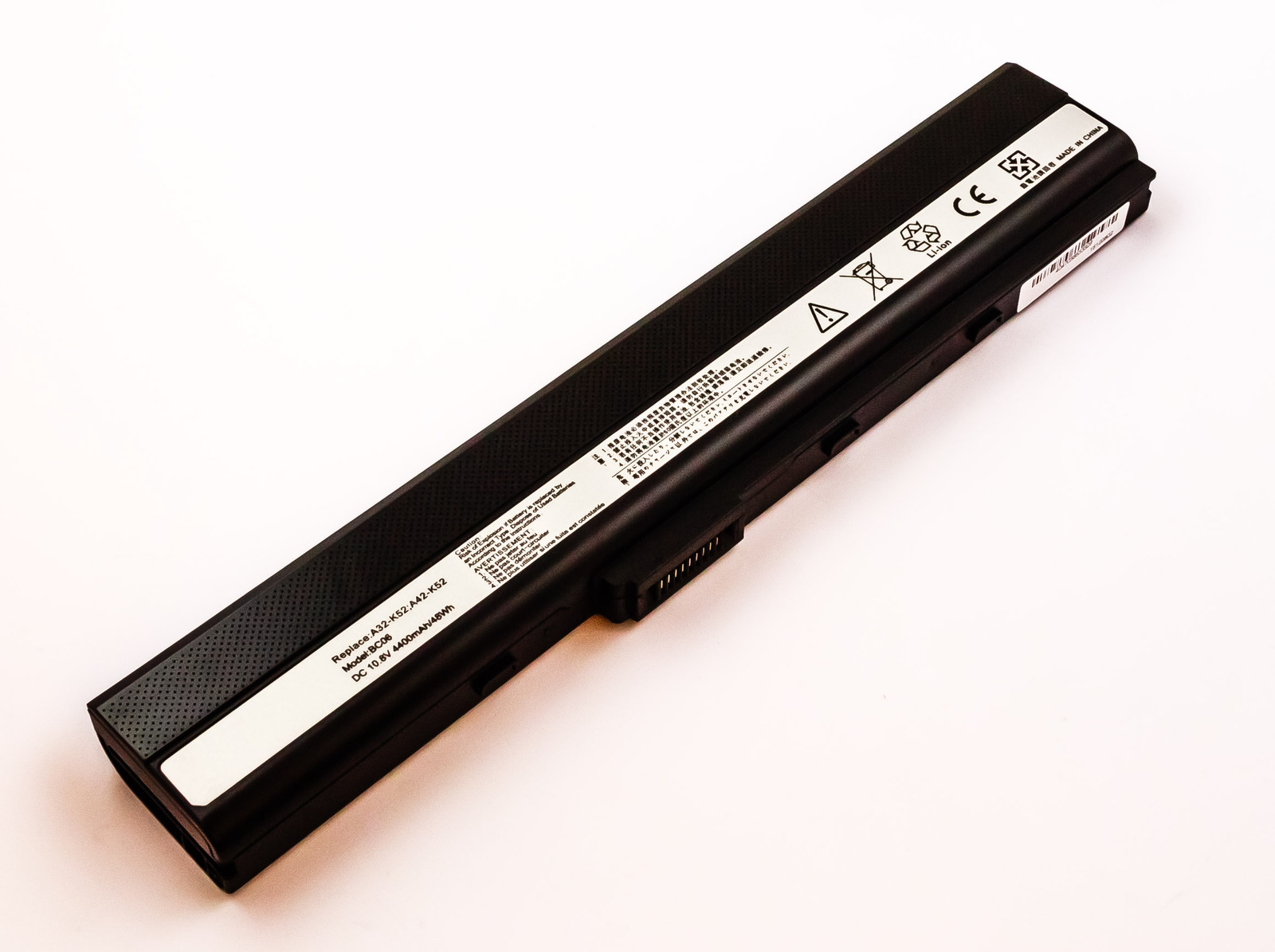 MicroBattery 10.8V 4400mAh 6-cell Black, passar Asus K52JC, K52F