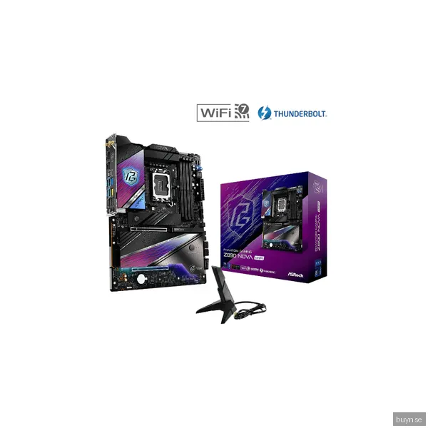ASRock Z890 NOVA WIFI Moderkort - Intel Z890 - Intel LGA1851 socket - DDR5 RAM - ATX