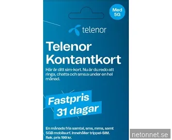 Telenor Prepaid Fastpris 1 månad
