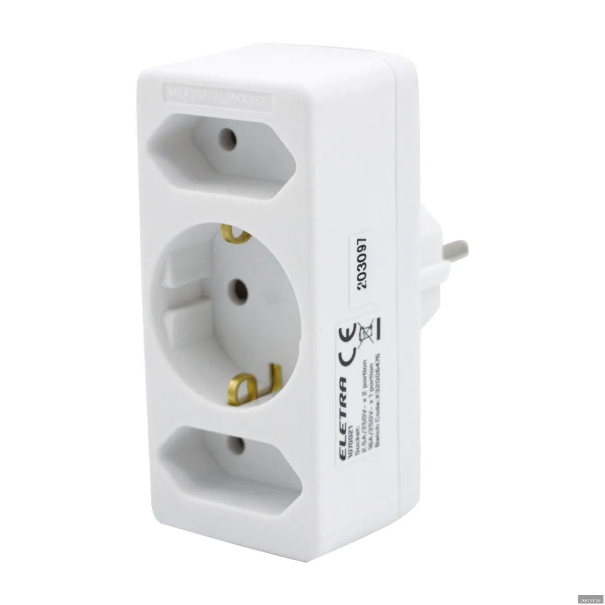 Eletra 1+2-vägs splitter 16/2,5 a