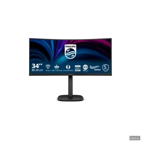 Philips 34B2U3600C 34" - Ultrawide - Böjd - 3440x1440 - VA - 120Hz