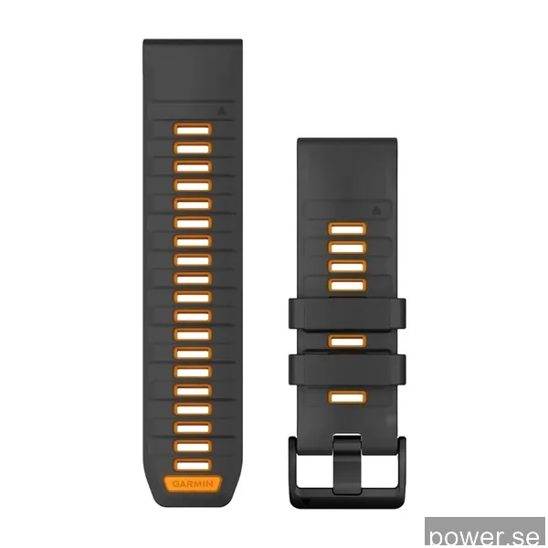Garmin QuickFit armband 26 mm silikon, grafit/orange