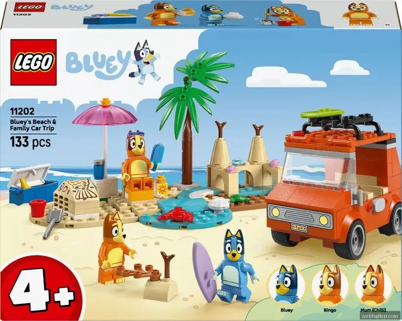 LEGO Bluey Blueys familjetur till stranden 11202