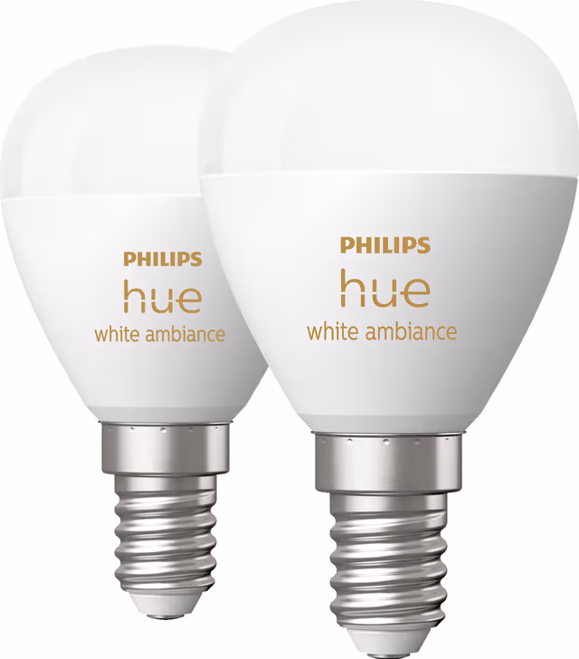 Philips Hue White Ambiance E14 Smart Luster Bulb (2-pack)