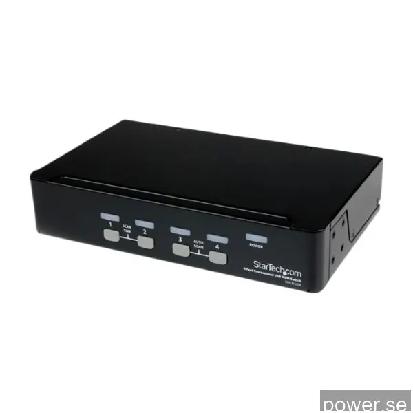 StarTech.com Professionell VGA USB Kvm-switch med 4 portar och hubb