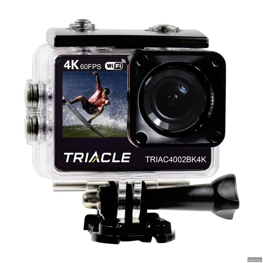 Triacle Iris 4002 actionkamera 4K dubbel skärm WiFi, grå