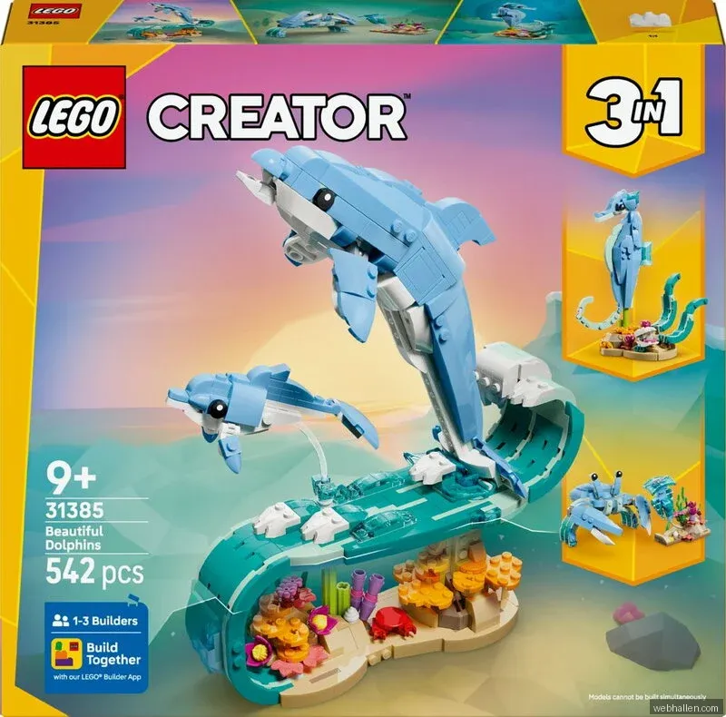 LEGO Creator Havsdjur: vackra delfiner 31385