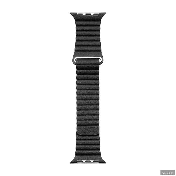 Triacle läderarmband Apple Watch 42/44/45/49 mm, svart