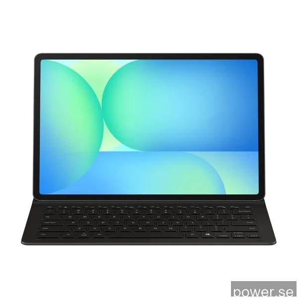 Book tunt fodral med tangentbord (svart) för Samsung Galaxy Tab S10 FE+