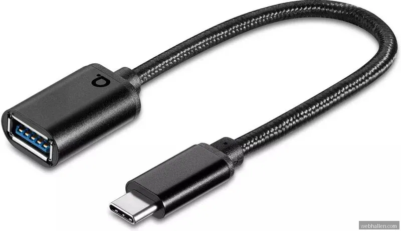 Andersson USB-A till USB-C Adapter 15cm (svart)