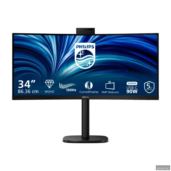 34" Philips 34B2U3600CH - 3440x1440 (UWQHD) - 120Hz - VA - 90W USB-C - KVM switch
