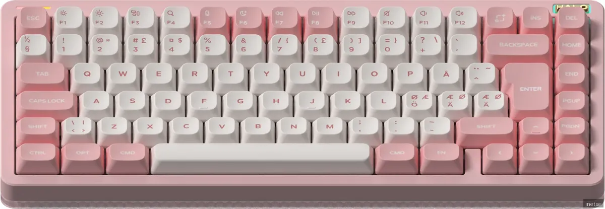 NuPhy Halo75 V2 Sakura Fizz - Raspberry - Gaming Keyboard - Utan numpad - Nordisk - Rosa