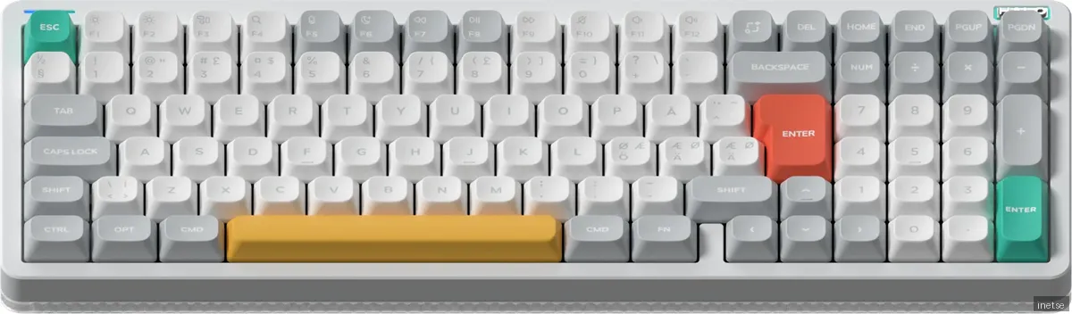 NuPhy Halo96 V2 Trådlöst Tangentbord – Ionic White [Raspberry Switch]