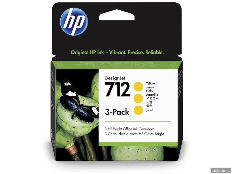 HP 712 / 3ED79A 3-Pack Yellow Ink