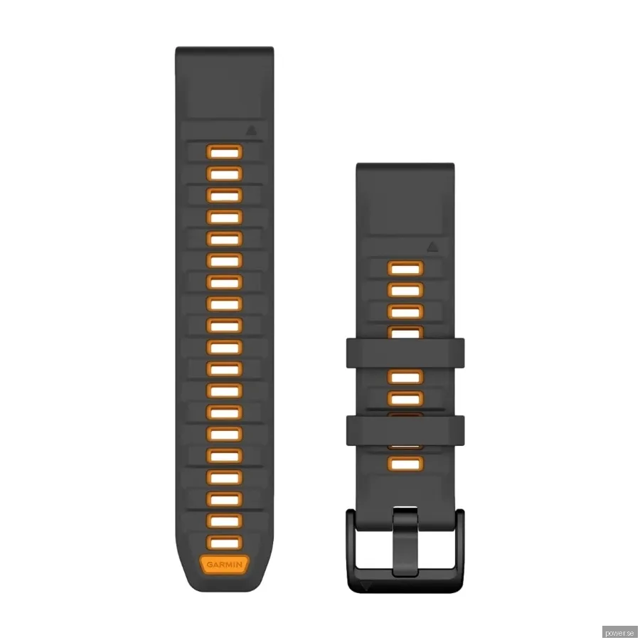 Garmin QuickFit armband 22 mm silikon, grafit/orange