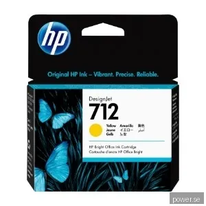 HP 712 1 Styck Original bläckpatron, gul hp3ed69a