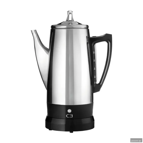 C3 Basic Eco - electric percolator - bright stainless steel