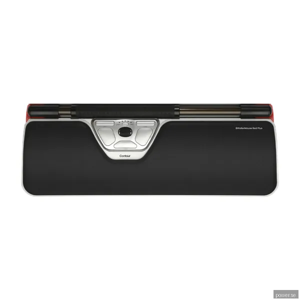 Contour Design RollerMouse Red Plus Trådlös Svartsilver Centrerad Mus
