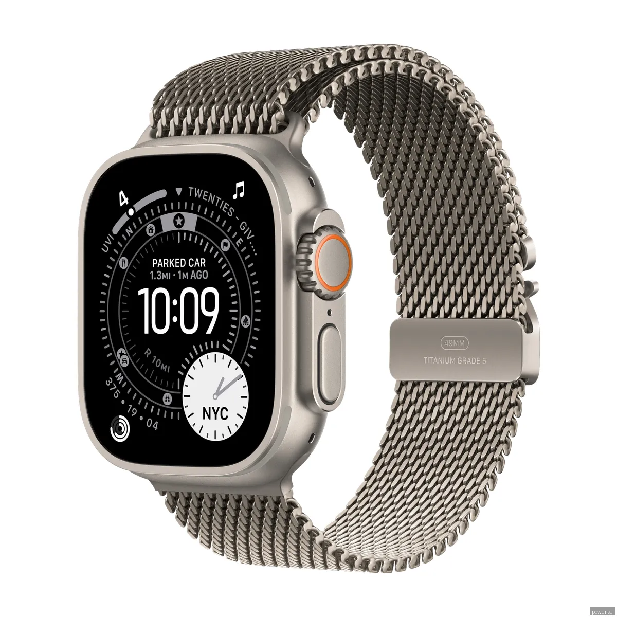 Apple Watch Ultra 3 49mm Naturlig Titan - Milanesisk Loop Large