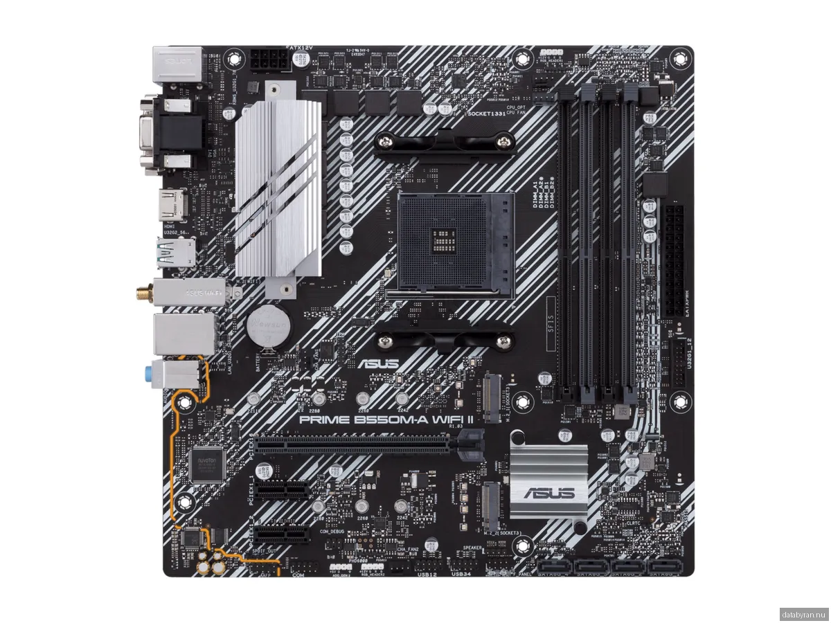 ASUS PRIME B550M-A WIFI II Moderkort - AMD B550 - AMD AM4 - DDR4 RAM - Micro-ATX
