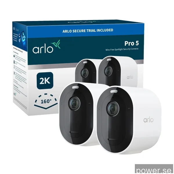 Arlo Pro 5 övervakningskamera (vit/2-pack)