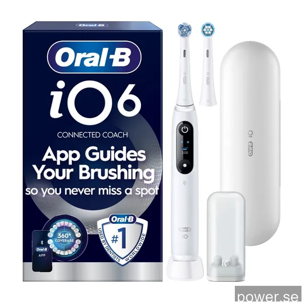 Oral-B iO6 White, Travel Case, Travel Refill Ho