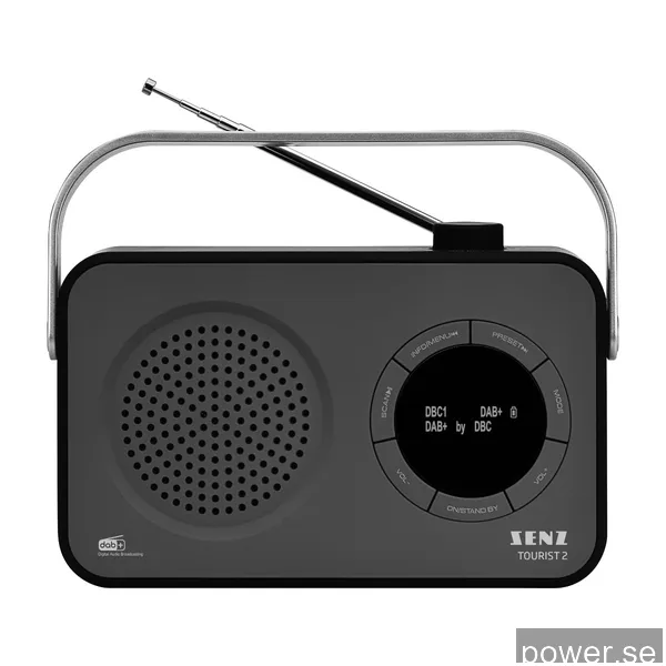 Senz Tourist 2radiofm/DAB+, svart