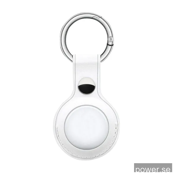 Triacle nyckelring i läder för AirTag/Triacle X-Mark Two, vit