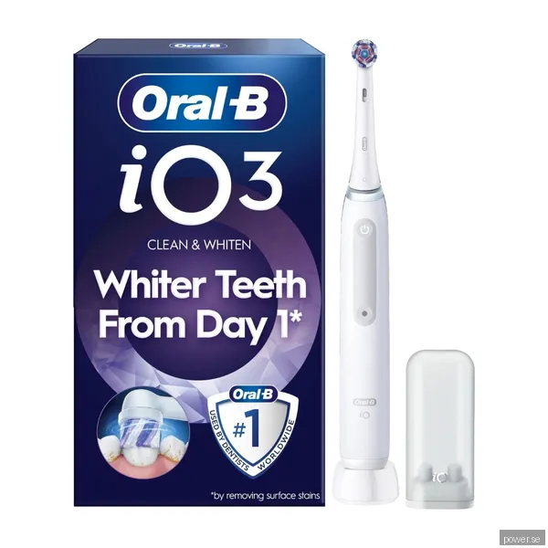Oral-B iO3 Whitening Edition eltandborste, Quite White