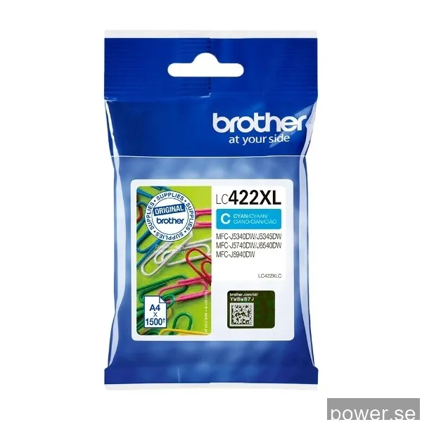 Brother LC422XLC, cyan bläckpatron