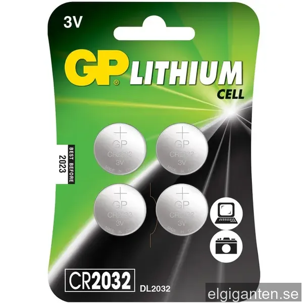 GP Ultra Plus litium knappcellsbatteri CR2032 4-pack
