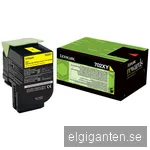Lexmark tonerkassett 702XY XXL Gul (return prog)