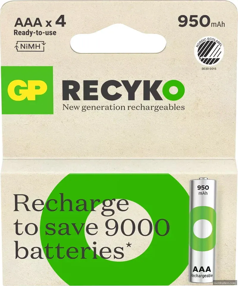 GP Recyko AAA Battery 950 mAh